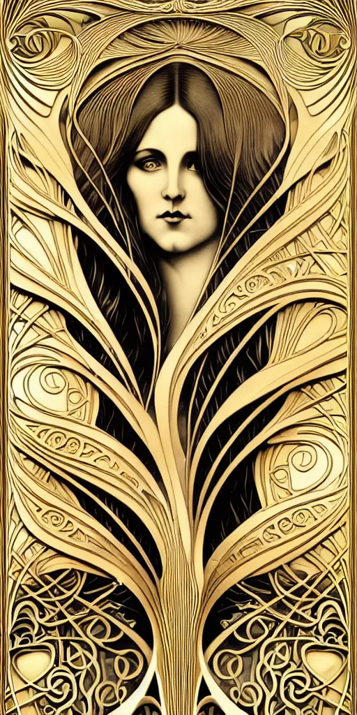 Image similar to the source of future growth dramatic, elaborate emotive Art Nouveau styles to emphasise beauty as a transcendental, seamless pattern, symmetrical, large motifs, hyper realistic, 8k image, 3D, supersharp, Art nouveau curves spirals and swirls, goldplated surfaces, Flying silk fabric, glittery iridescent and black and gold colors , pastel colors, perfect symmetry, iridescent, High Definition, sci-fi, Octane render in Maya and Houdini, light, shadows, reflections, photorealistic, masterpiece, smooth gradients, high contrast, no blur, sharp focus, photorealistic, insanely detailed and intricate, cinematic lighting, Octane render, epic scene, 8K