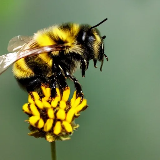 Prompt: bumble bee queen with a crown