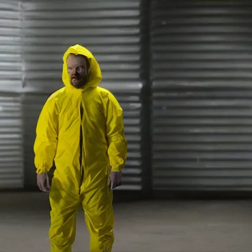 Image similar to Live Action Still of Bryan Cranston dressed as Jesse Pinkman, real life, hyperrealistic, ultra realistic, realistic, highly detailed, epic, HD quality, 8k resolution, body and headshot, film still