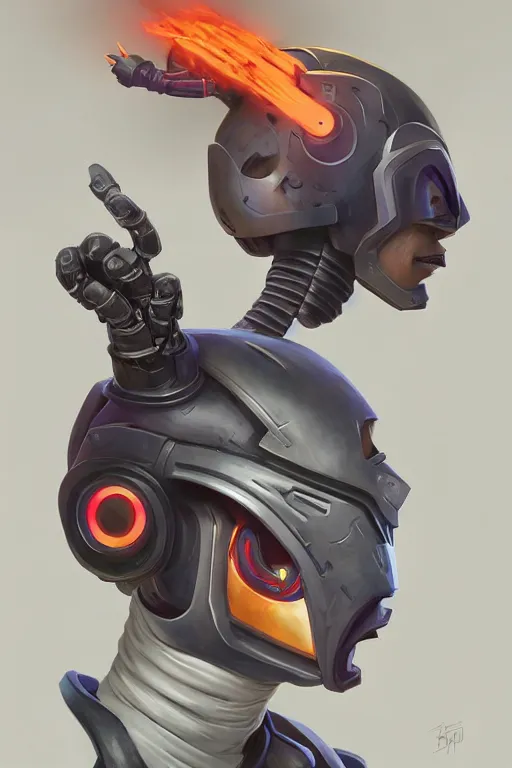 Image similar to epic mask helmet robot ninja portrait stylized as fornite style game design fanart by concept artist gervasio canda, behance hd by jesper ejsing, by rhads, makoto shinkai and lois van baarle, ilya kuvshinov, rossdraws global illumination radiating a glowing aura global illumination ray tracing hdr render in unreal engine 5