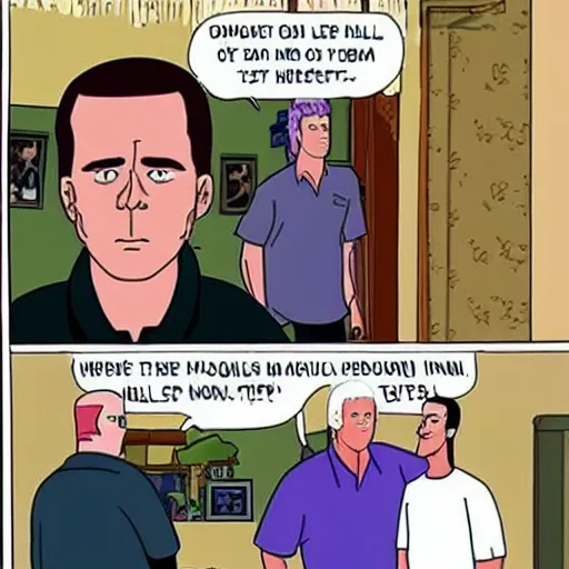 Prompt: lost scene from king of the hill where joe biden is a drug dealer,