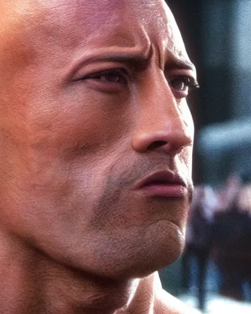 Image similar to film still close up shot of dwayne johnson in the movie harry potter and the philosopher's stone. photographic, photography