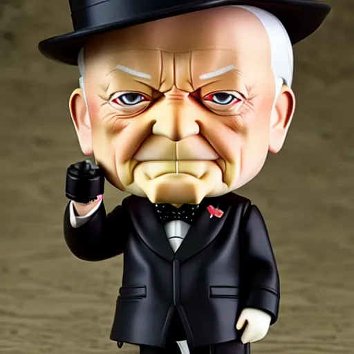 Image similar to nendoroid winston churchill, detailed, custom