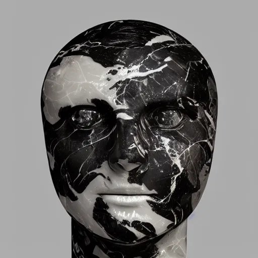 Image similar to light mask, marble, detailed, 8k, glowing