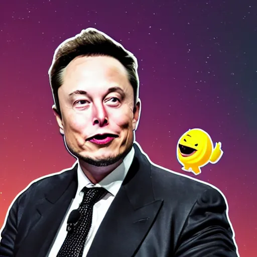 Image similar to elon musk emoji, professionally designed