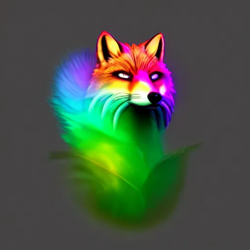 Prompt: digital lighter green fox, retrowave palette, digital world, highly detailed, electric breeze, anatomically correct vulpine, synth feel, fluffy face, ear floof, flowing fur, super realism, accurate animal imagery, 4 k digital art