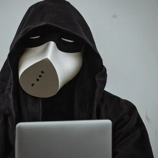 Prompt: hacker with no face