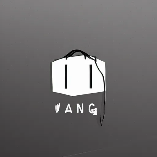 Image similar to minimalist trendy imagotype logotype design for plastic bag factory called wang that represents high quality and efficiency, 3 d vector, fresh cool colors, trending on behance