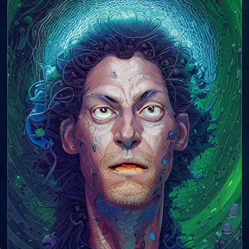 Prompt: lucky ai pixel god portrait by gaston bussierre and charles vess and james jean and erik jones and rhads, inspired by rick and morty, epic, funny, huge scale, beautiful fine face features, intricate high details, sharp, ultradetailed