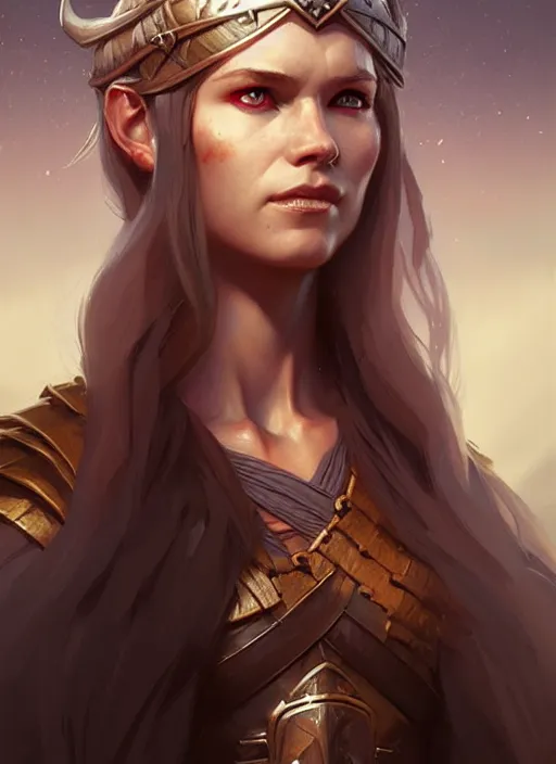 Image similar to viking princess, portrait, art by artgerm and greg rutkowski and magali villeneuve, d & d, fantasy, highly detailed, portrait, digital painting, trending on artstation, concept art, sharp focus, illustration