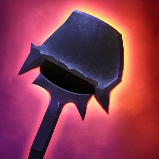 Image similar to shovel item, no background, outer glow, league of legends style, prop, trending on ArtStation, solid background