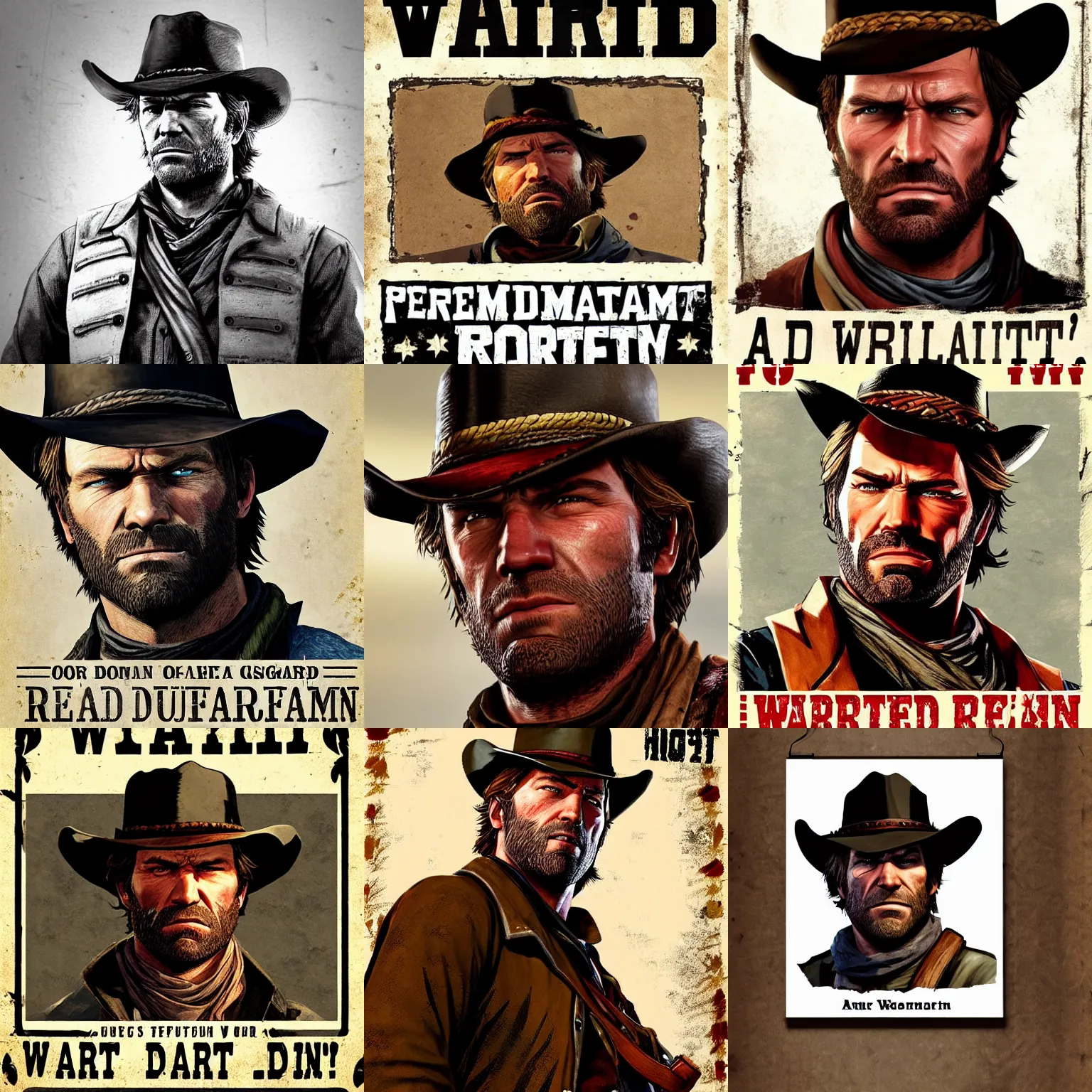 Red Dead Redemption Arthur Morgan Wild West Cowboy Poster -  Hong Kong