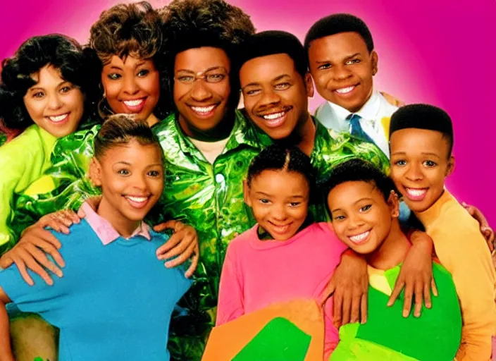 Image similar to the episode of family matters where everyone gets covered with nickelodeon slime hd