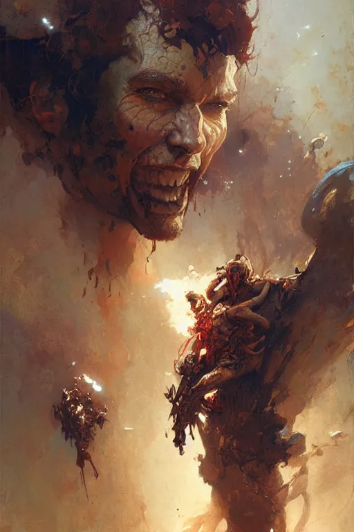 Prompt: living brain, image split in half, half image, dnd, painting by gaston bussiere, craig mullins, greg rutkowski, yoji shinkawa