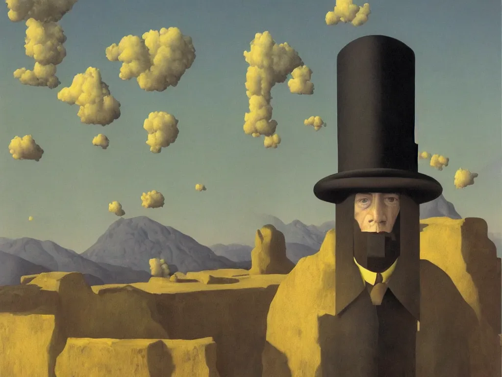 Prompt: obituary for an alchemist. painting by rene magritte, john howe