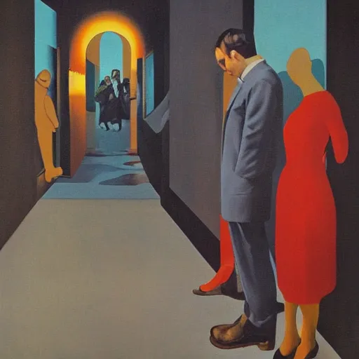 Prompt: modernism painting of Stanley Kubrick