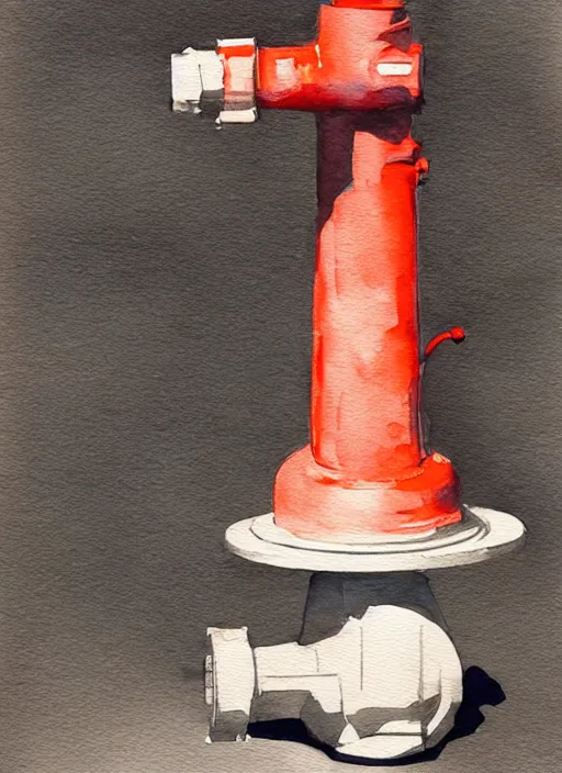 Image similar to concept art of a hydrant, pinterest, artstation trending, behance, watercolor, by coby whitmore, silver, laser light,