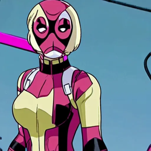 Prompt: A still of Gwenpool in Deadpool 3 (2023)
