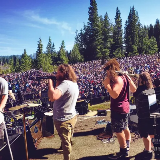 Image similar to fallen Bigfoot band Sasquatch concert big rock arena show Sasquatch on stage