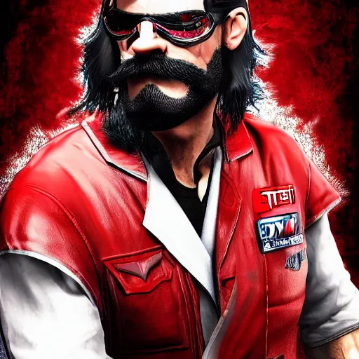 Image similar to dr disrespect, as a character in tekken