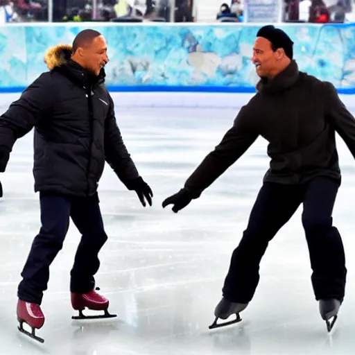 Prompt: Dwayne Johnson Ice Skating