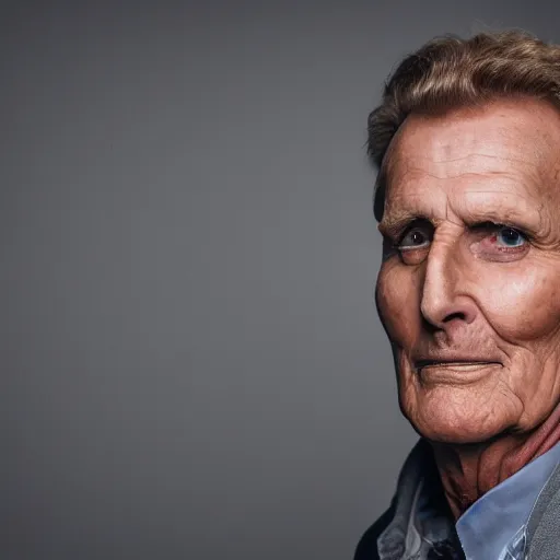 Image similar to robert stack wearing a trench coat unsolved mysteries waiting to start his work shift, ( sony a 7 r iv, symmetric balance, polarizing filter, photolab, lightroom, 4 k, dolby vision, photography awardm, voque, perfect face )