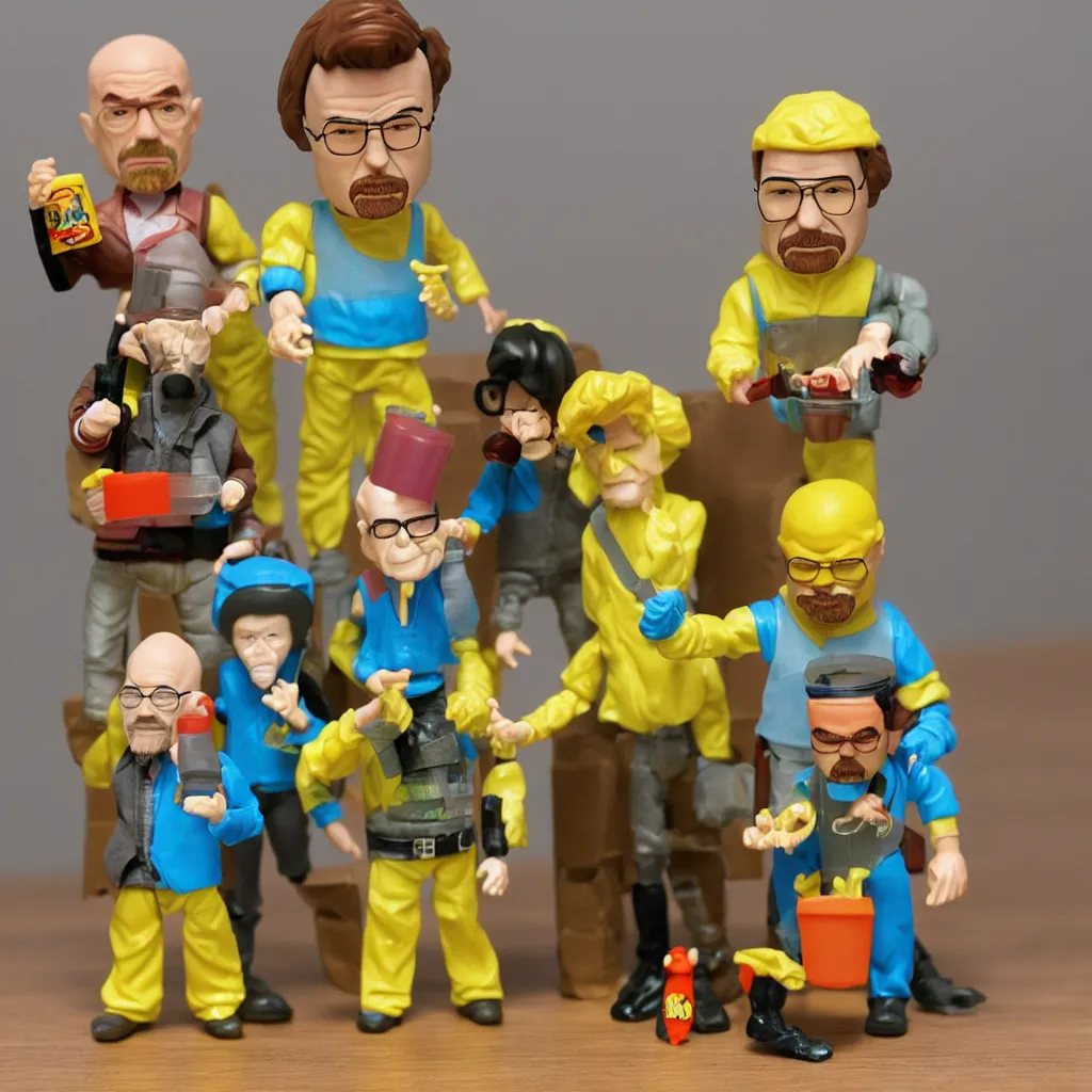 Image similar to breaking bad action figure, small figure, happy meal toy, photo