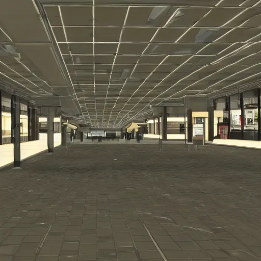 Image similar to an empty mall in garry's mod