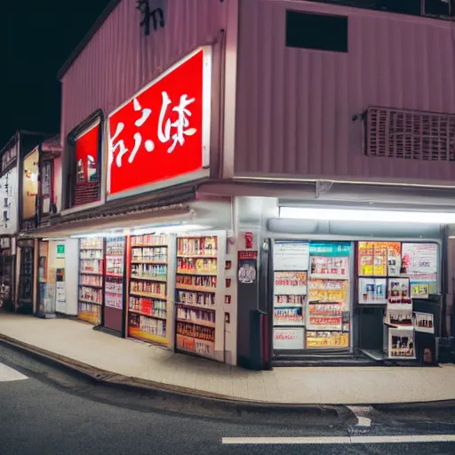 Image similar to photo of Japanese convenience store at night