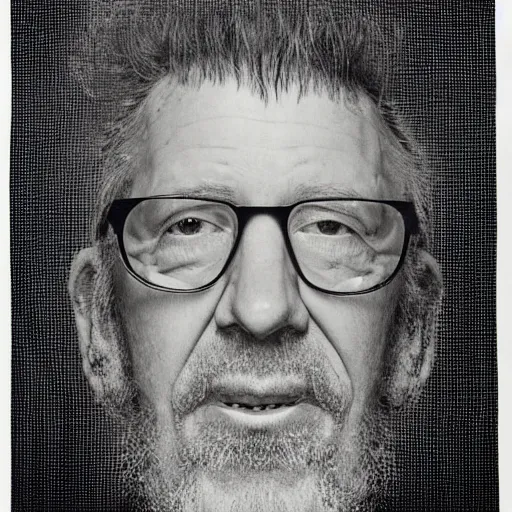 Image similar to by Chuck Close