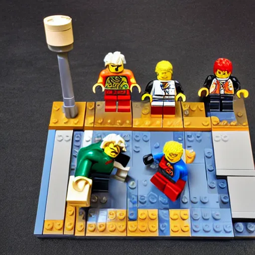 Prompt: lego set of street fighter 2