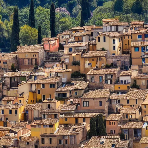 Prompt: photo of a laputa flying city, phalanster, comune houses, telephoto