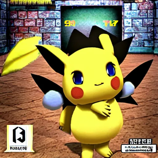 Image similar to pichu as a ps 2 game