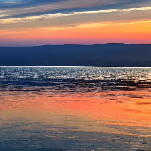 Image similar to sea of galilee at sunrise