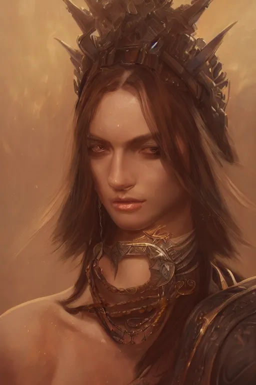 Prompt: oil portrait of mitra, epic, cinematic, elegant, highly detailed, featured on artstation