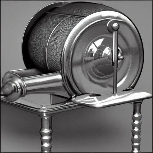 Image similar to “ a detailed, shiny mutoscope. hyper - realistic, good as new. 3 d render ”