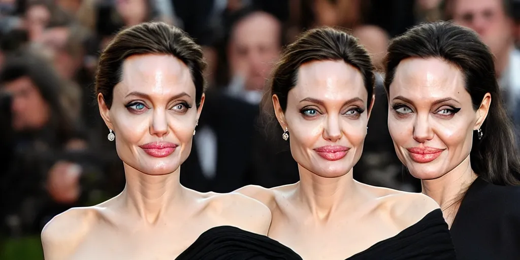 Image similar to angelina jolie is walking into the camera