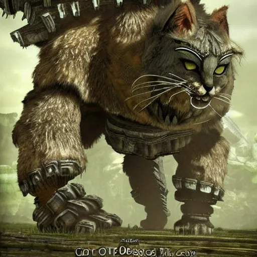 Prompt: cat designed for shadow of the colossus