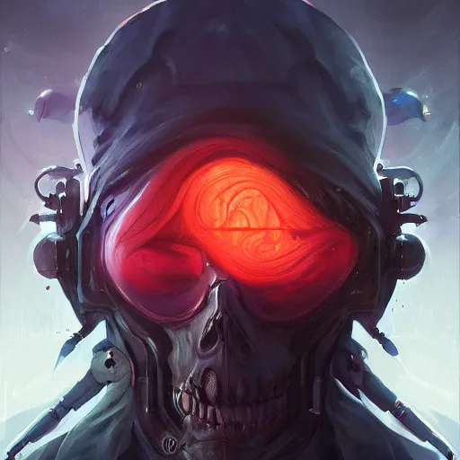 Image similar to portrait of Mitch McConnell grim reaper of death, cyberpunk concept art by pete mohrbacher and artgerm and wlop and greg rutkowski and deathburger, digital art, highly detailed, intricate, sci-fi, sharp focus, Trending on Artstation HQ, deviantart, unreal engine 5, 4K UHD image