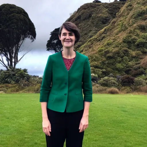 Prompt: a nice photograph of green party of aotearoa new zealand mp chloe swarbrick