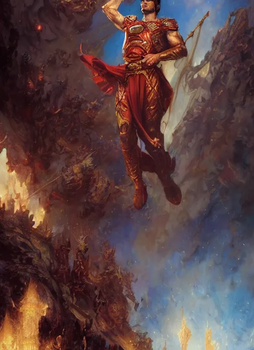 Prompt: Henry Caville ascending to Godhood, fantasy art by Donato Giancola, Craig Mullins, digital art, trending on artstation