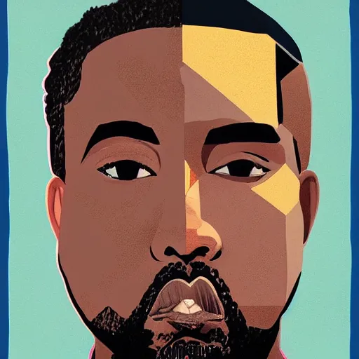 Prompt: Kanye profile picture by Sachin Teng, asymmetrical, Organic Painting , Matte Painting, geometric shapes, hard edges, graffiti, street art:2 by Sachin Teng:4