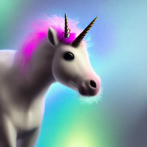 Prompt: full body pose, hyperrealistic photograph of a cute fuzzy rainbow unicorn, dim volumetric lighting, 8 k, octane beautifully detailed render, extremely hyper detailed, intricate, epic composition, cinematic lighting, masterpiece, trending on artstation, very very detailed, stunning, hdr, smooth, sharp focus, high resolution, award, winning photo, dslr, 5 0 mm