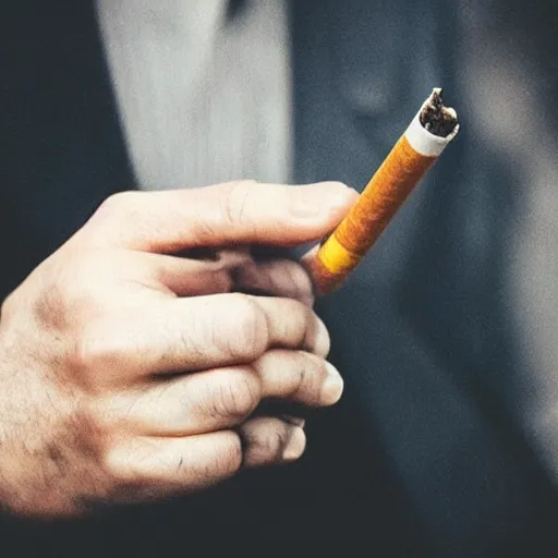 Image similar to normal man's hand with cigarette