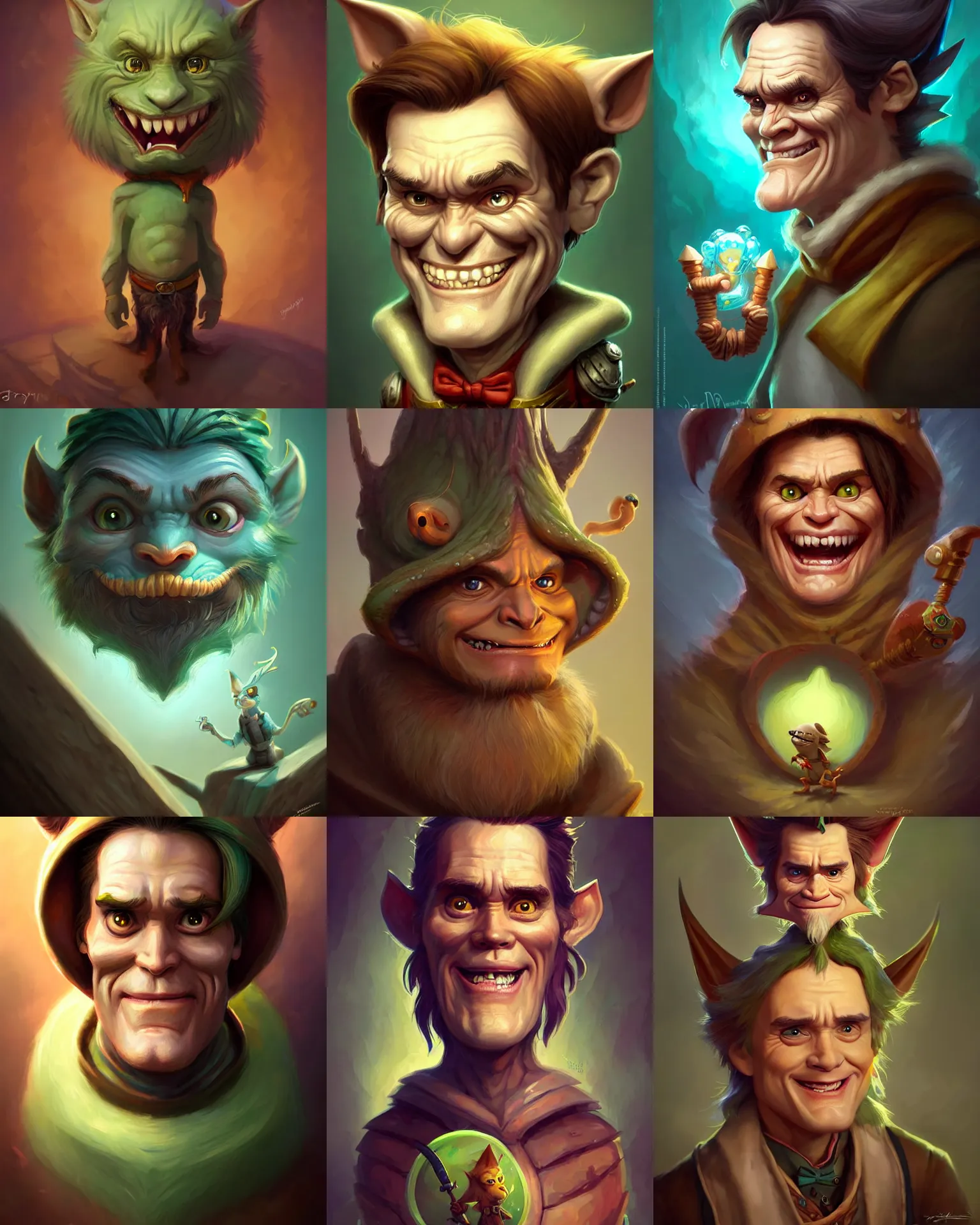 Prompt: cute little anthropomorphic jim carrey cute and adorable, pretty, beautiful, dnd character art portrait, matte fantasy painting, deviantart artstation, by jason felix by steve argyle by tyler jacobson by peter mohrbacher, cinema