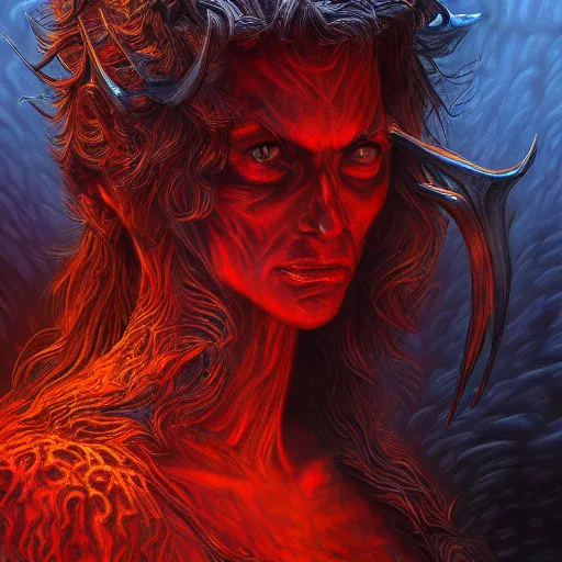 Prompt: photorealistic demon angel in the style of michael whelan and gustave dore. hyperdetailed photorealism, 1 0 8 megapixels, amazing depth, glowing rich colors, powerful imagery, psychedelic overtones, 3 d finalrender, 3 d shading, cinematic lighting, artstation concept art