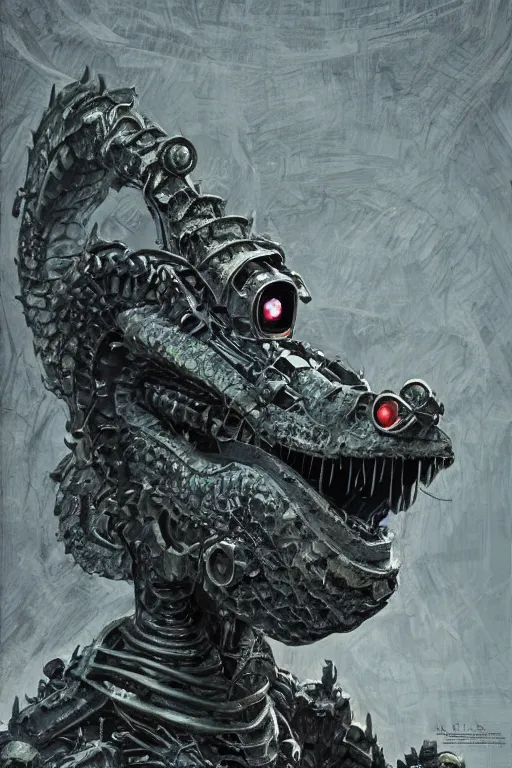 Image similar to a dragon robot, painted by wally wood and matt jefferies, trending on artstation, steam punk, bright macro view pixar, award - winning, blueprint, steam, smoke, chillwave, realism