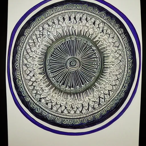 Prompt: indian mandala drawing by pablo picasso, high detailed, denoised, centered, wow