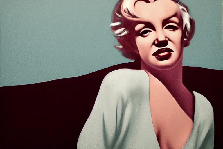 Image similar to portrait of merlyn monroe artwork by tim eitel