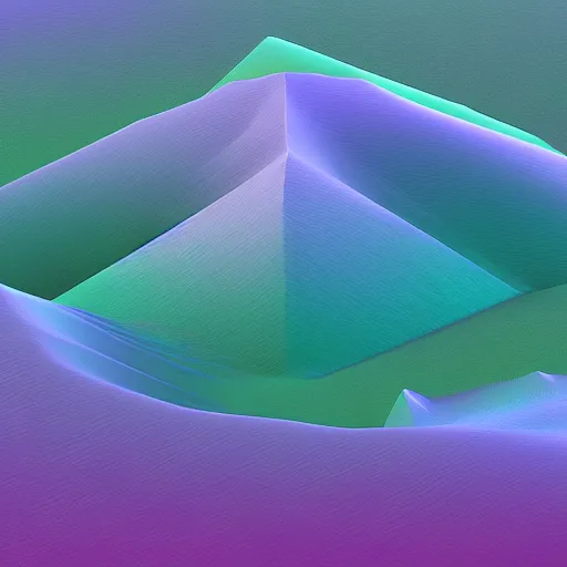 Image similar to abstract computer generated image of a mountain range from a birds eye view perspective, a low poly render by Gabriel Dawe, surrealism, trending on polycount, generative art, low poly, rendered in cinema4d, terragen